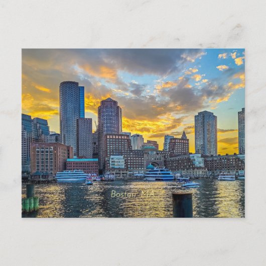 Carte Postale Boston, MA skyline, (Devant)