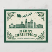 Carte postale Boston, MA Skyline Christmas Holiday (Devant)