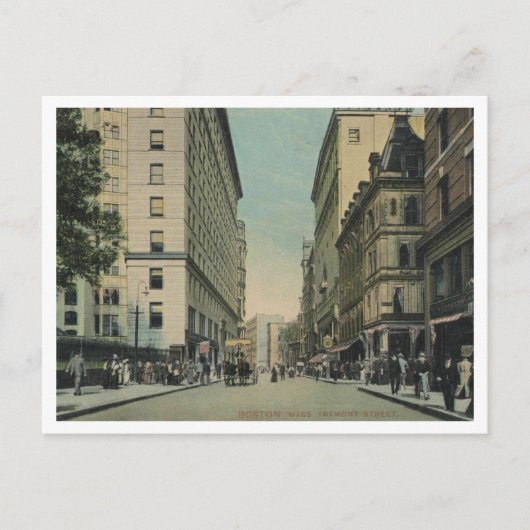 Carte Postale Boston MA, Tremont St View 1909 (Devant)