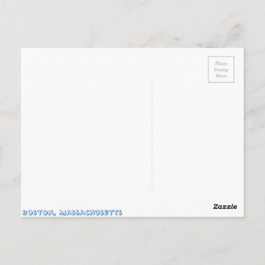 Carte Postale Boston, Massachusetts (Dos)