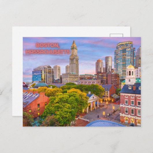 Carte postale Boston, Massachusetts (Devant / Derrière)