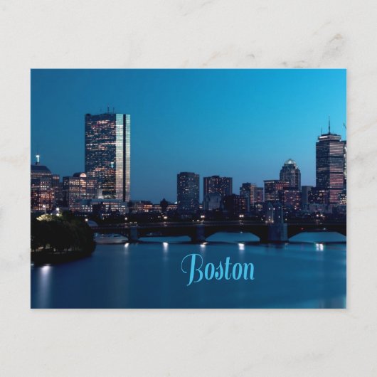 Carte Postale Boston Massachusetts City Skyline (Devant)