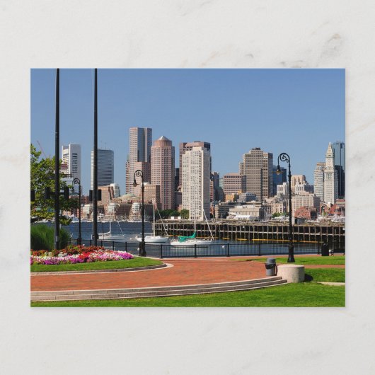 Carte Postale Boston Massachusetts, Harbour & Skyline Postcard (Devant)