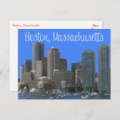 Carte Postale Boston, Massachusetts, Skyline États-Unis (Devant / Derrière)