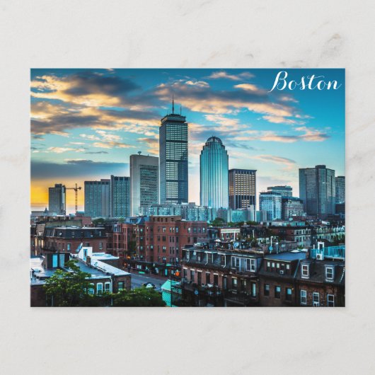 Carte Postale Boston Massachusetts Skyline Travel Photo (Devant)