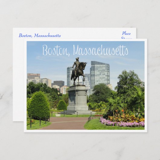 Carte Postale Boston Massachusetts Skyline - USA (Devant / Derrière)