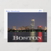 Carte Postale Boston Massachusetts Skyline - USA (Devant / Derrière)