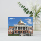 Carte Postale Boston Massachusetts State Capitol Travel (Debout devant)