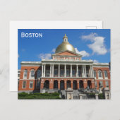 Carte Postale Boston Massachusetts State Capitol Travel (Devant / Derrière)