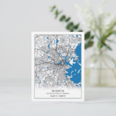Carte Postale Boston Massachusetts USA Travel City Map (Debout devant)