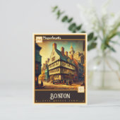 Carte Postale Boston, Massachusetts | VINTAGE (Debout devant)