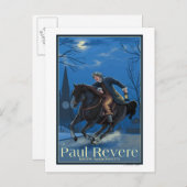 Carte Postale Boston, MassachusettsPaul Revere's Ride (Devant / Derrière)