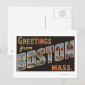 Carte Postale Boston, MassachusettsScènes de grandes lettres 3 (Devant / Derrière)