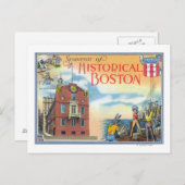 Carte Postale Boston, MassachusettsScènes historiques de Boston (Devant / Derrière)