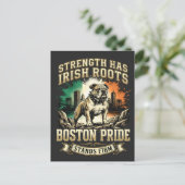 Carte Postale Boston Pride Irish Roots Bulldog (Debout devant)