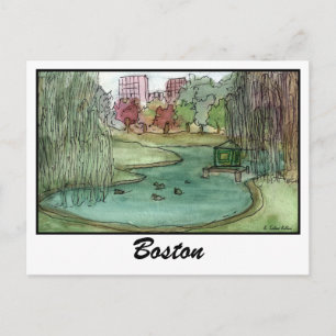 Carte Postale Boston Public Garden