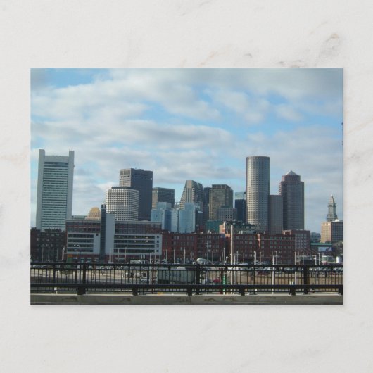 Carte postale Boston Skyline (Devant)