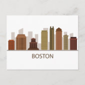 Carte Postale Boston Skyline (Devant)