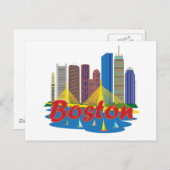 Carte Postale Boston Skyline (Devant / Derrière)