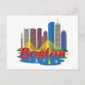 Carte Postale Boston Skyline (Devant)