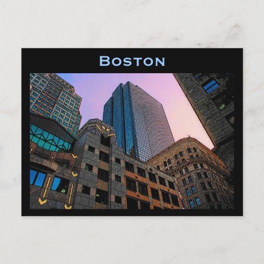 Carte postale Boston Skyline (Devant)