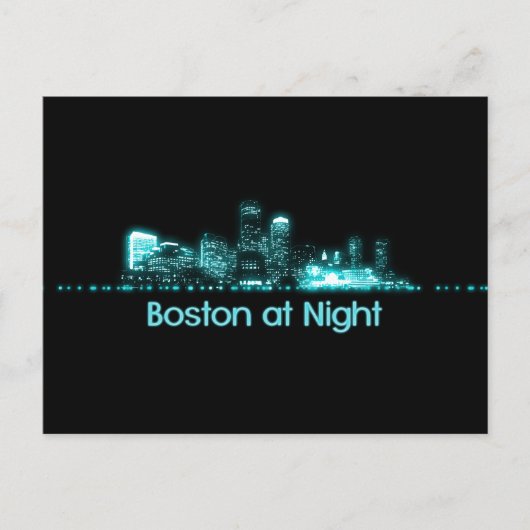 Carte Postale Boston Skyline (Devant)
