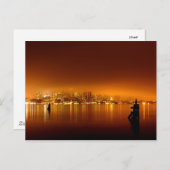 Carte Postale Boston Skyline la nuit (Devant / Derrière)