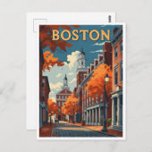 Carte Postale Boston Street (Devant / Derrière)