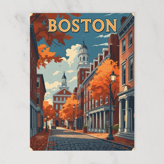 Carte Postale Boston Street
