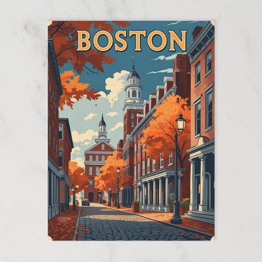 Carte Postale Boston Street