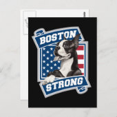 CARTE POSTALE BOSTON STRONG TERRIER (Devant / Derrière)