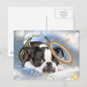 Carte Postale Boston Terrier Angel Vêtements et cadeaux (Devant / Derrière)