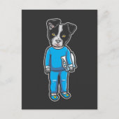 Carte Postale Boston Terrier Chien Pyjama Puppy Sleep Heure du l (Devant)