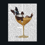 Carte Postale Boston Terrier en verre à cocktail 2<br><div class="desc">Animaux</div>