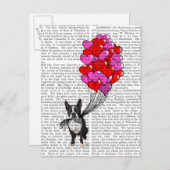 Carte Postale Boston Terrier Et Ballons (Devant / Derrière)