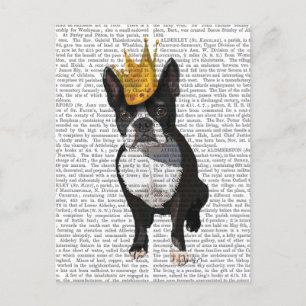 Carte Postale Boston Terrier Et Crown