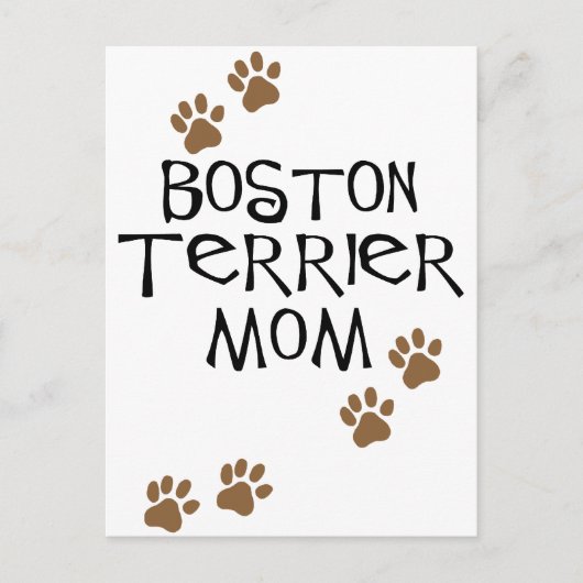 Carte Postale Boston Terrier Maman (Devant)