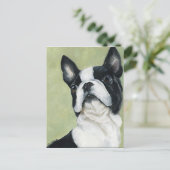 Carte postale Boston Terrier Original Chien Art (Debout devant)