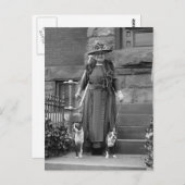 Carte Postale Boston Terriers & mode des années 1920 (Devant / Derrière)