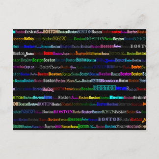Carte postale Boston Text Design I