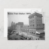 Carte postale "Boston Train Station 1890s" (Devant / Derrière)