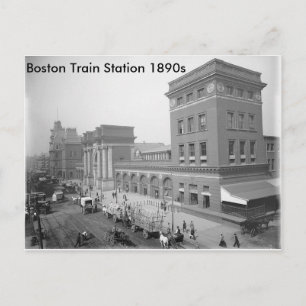 Carte postale "Boston Train Station 1890s"