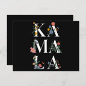 Carte Postale Botanical Kamala Harris Voter Floral 2024 (Devant / Derrière)