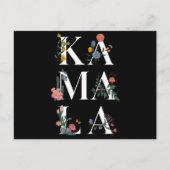 Carte Postale Botanical Kamala Harris Voter Floral 2024 (Devant)