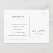 Carte Postale Botanique de vacances | Demande de Chanson Vert fo (Dos)