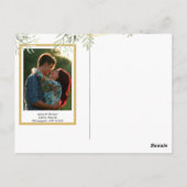 Carte Postale Botanique Eucalyptus Gold Frame Enregistrer La Dat (Dos)