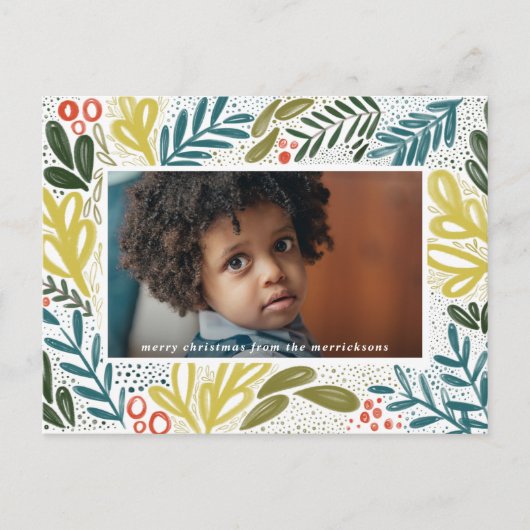 Carte postale botanique festive Bramble (Devant)