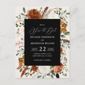 Carte Postale botanique naturelle rustique élégant mariage moder (Devant)