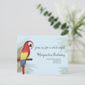 Carte Postale Botanique sauvage Birthday Bird QR Code Médias soc (Debout devant)