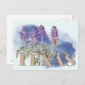 Carte Postale Botanique Texas Bluebonnet 2 (Devant / Derrière)